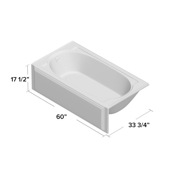 60 x 34 alcove soaking tub